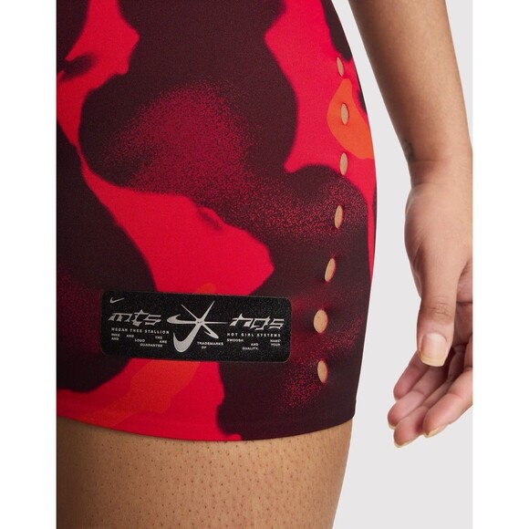 Nike Women's Bodysuit Size XS  Megan Thee Stallion Athletic Red Flame Print - Picture 6 of 9